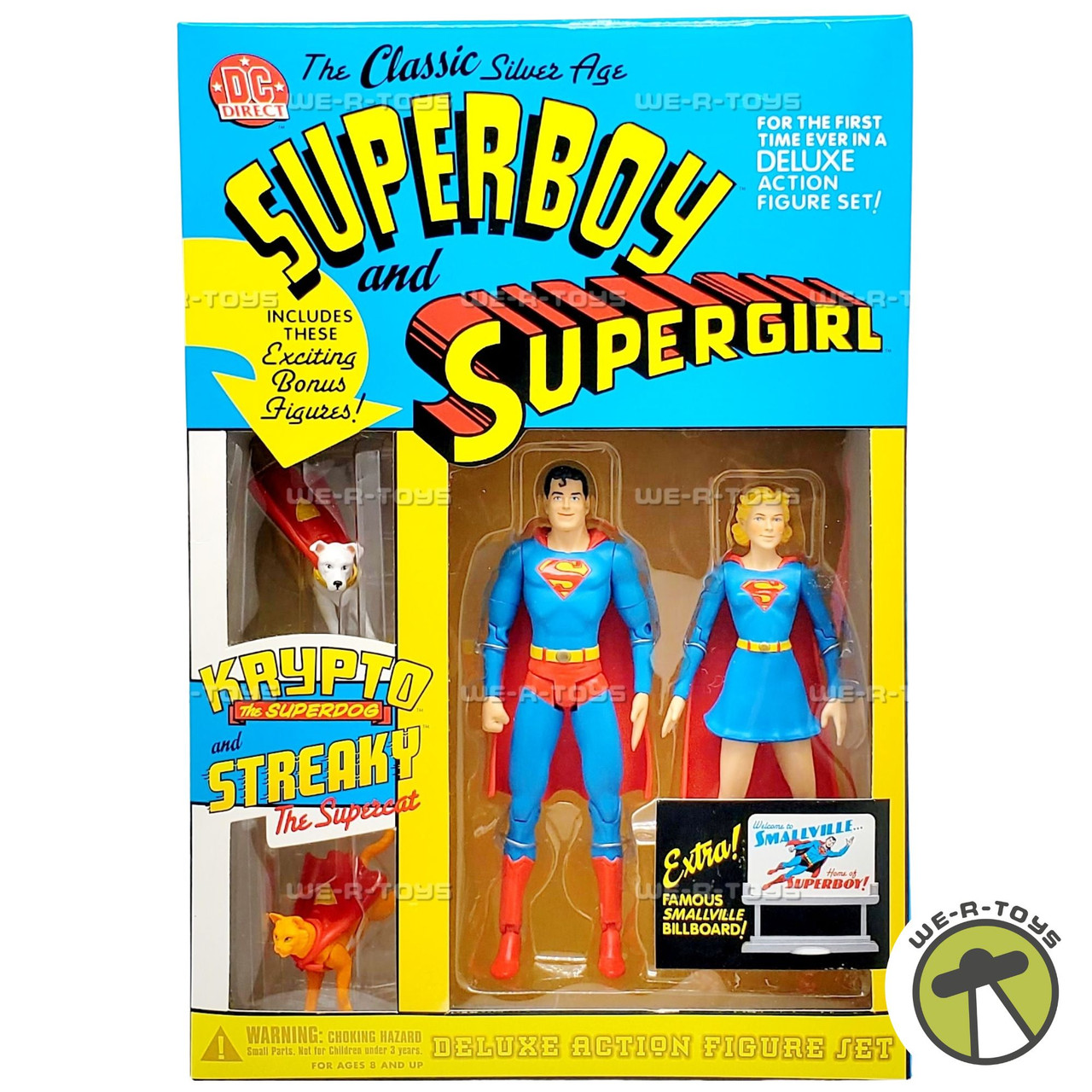 SUPERBOY and SUPERGIRL フィギュアセット DC Classic Silver Age Superboy and Supergirl Deluxe Action Figure