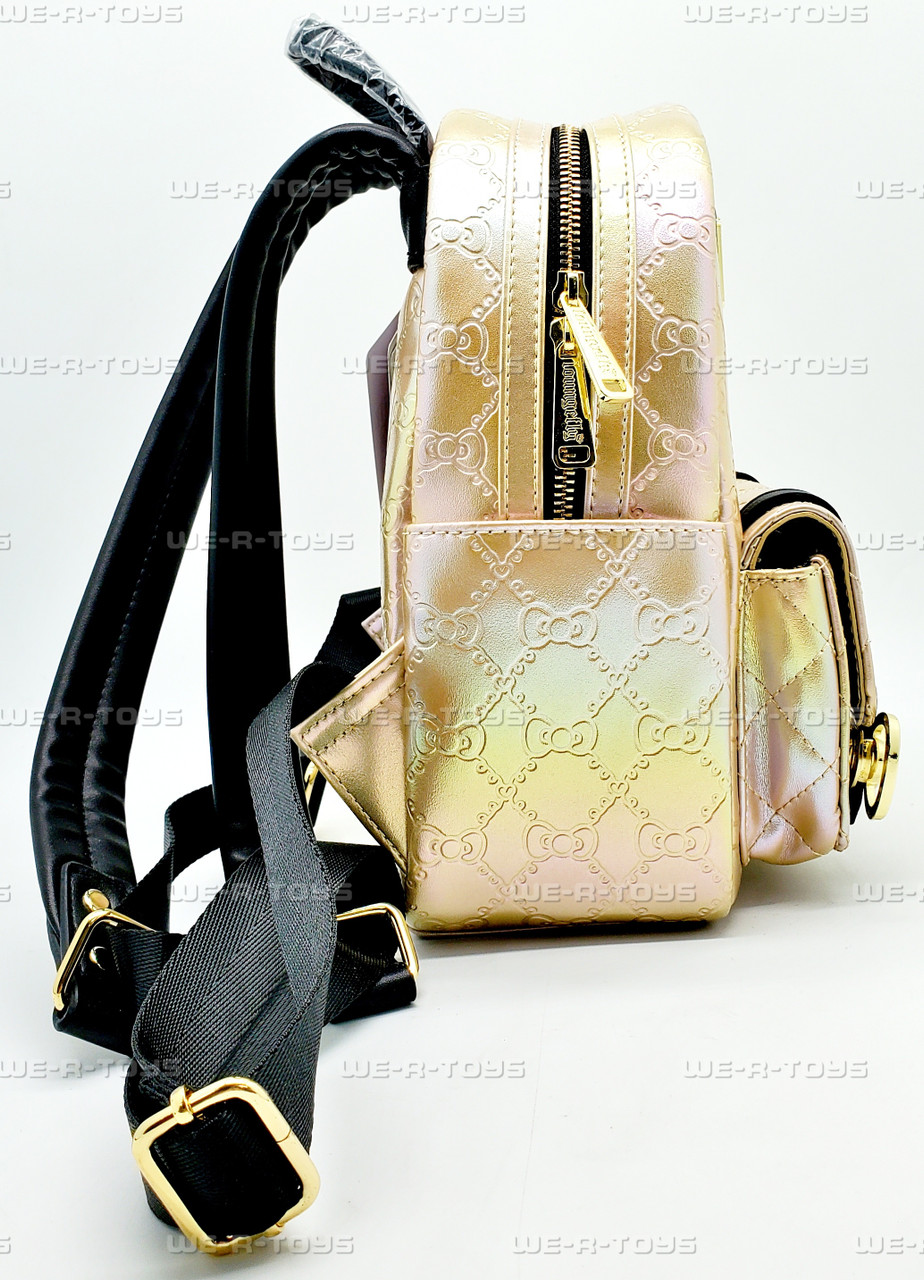 Sanrio Hello Kitty 50th Anniversary Metallic Gold Mini-Backpack Loungefly - We-R-Toys Sanrio Hello Kitty 50th Anniversary Metallic Gold Mini-Backpack Loungefly - We-R-Toys
