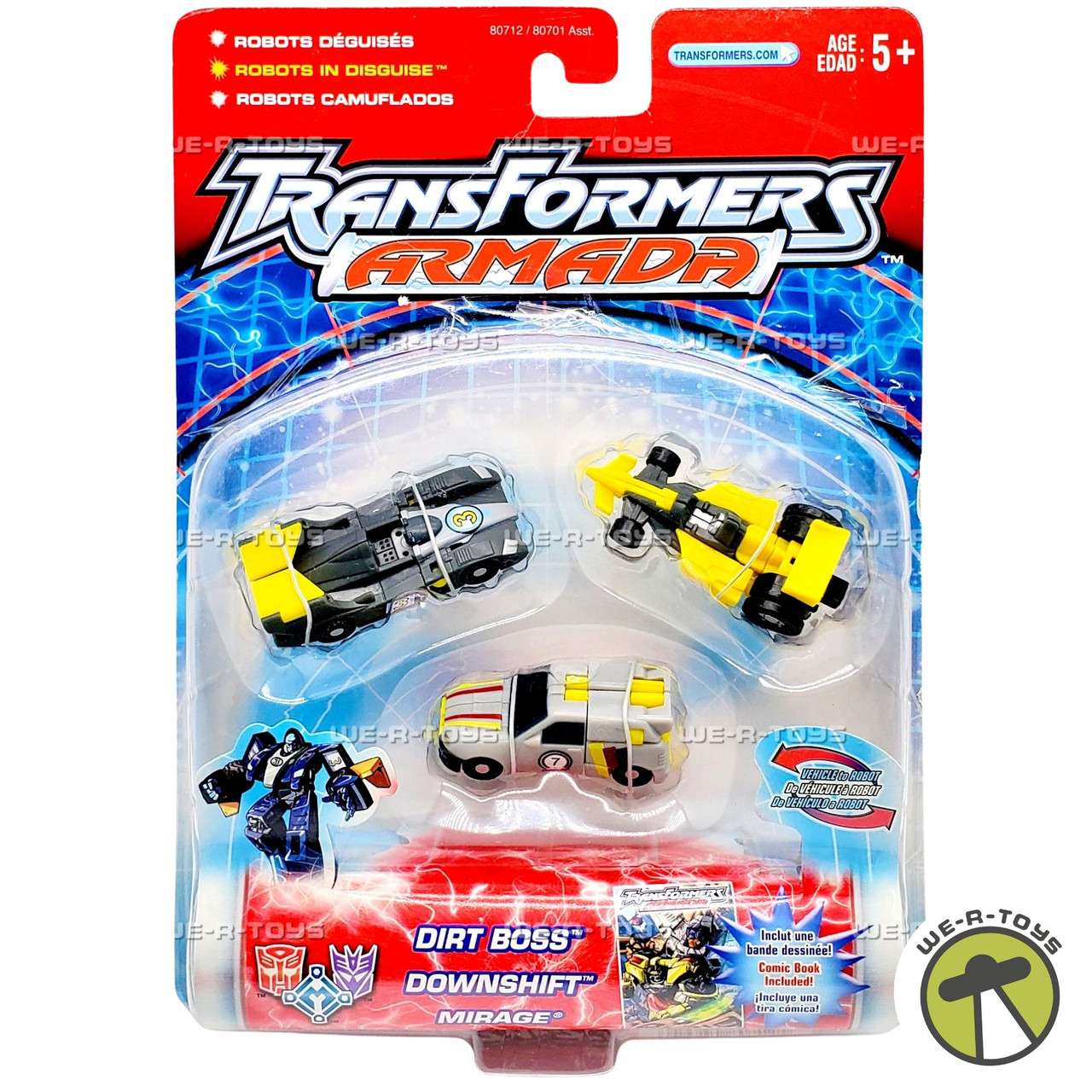 Transformers Armada Dirt Boss Downshift Mirage Action Figure Set