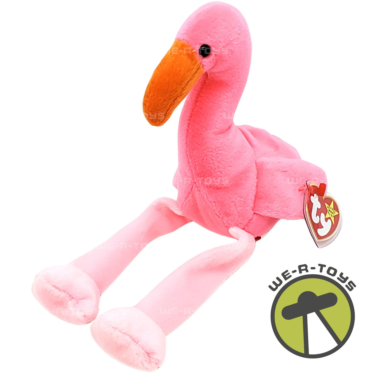 Ty Beanie Babies Pinky the Flamingo Plush 1995 We-R-Toys