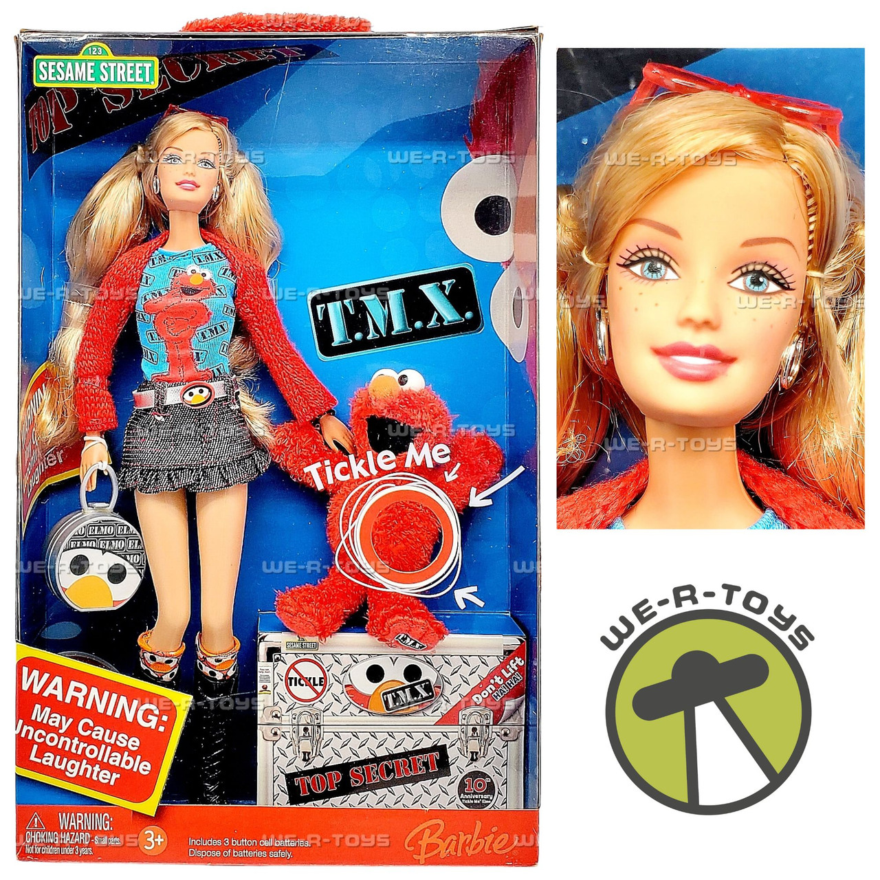 Barbie Sesame Street Tickle Me Elmo Doll 2006 Mattel K5499 We-R-Toys