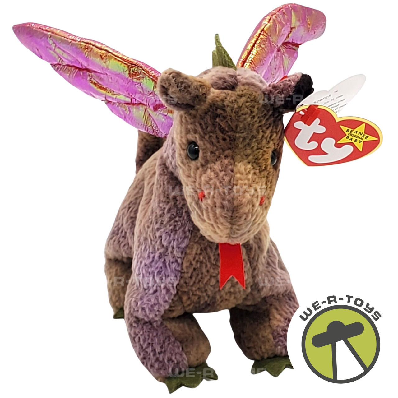 Ty Beanie Babies Scorch the Dragon Plush 1998 - We-R-Toys