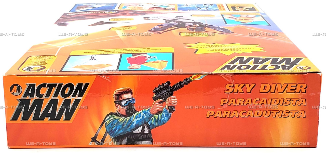 Action Man Sky Diver with Parachute Action Figure 1996 Hasbro