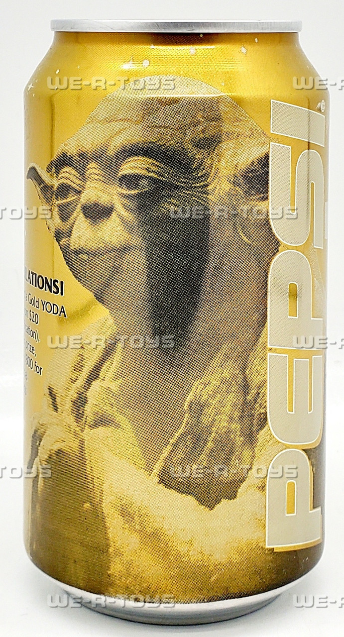 Star Wars Episode I The Phantom Menace Gold Yoda Pepsi Can 1999
