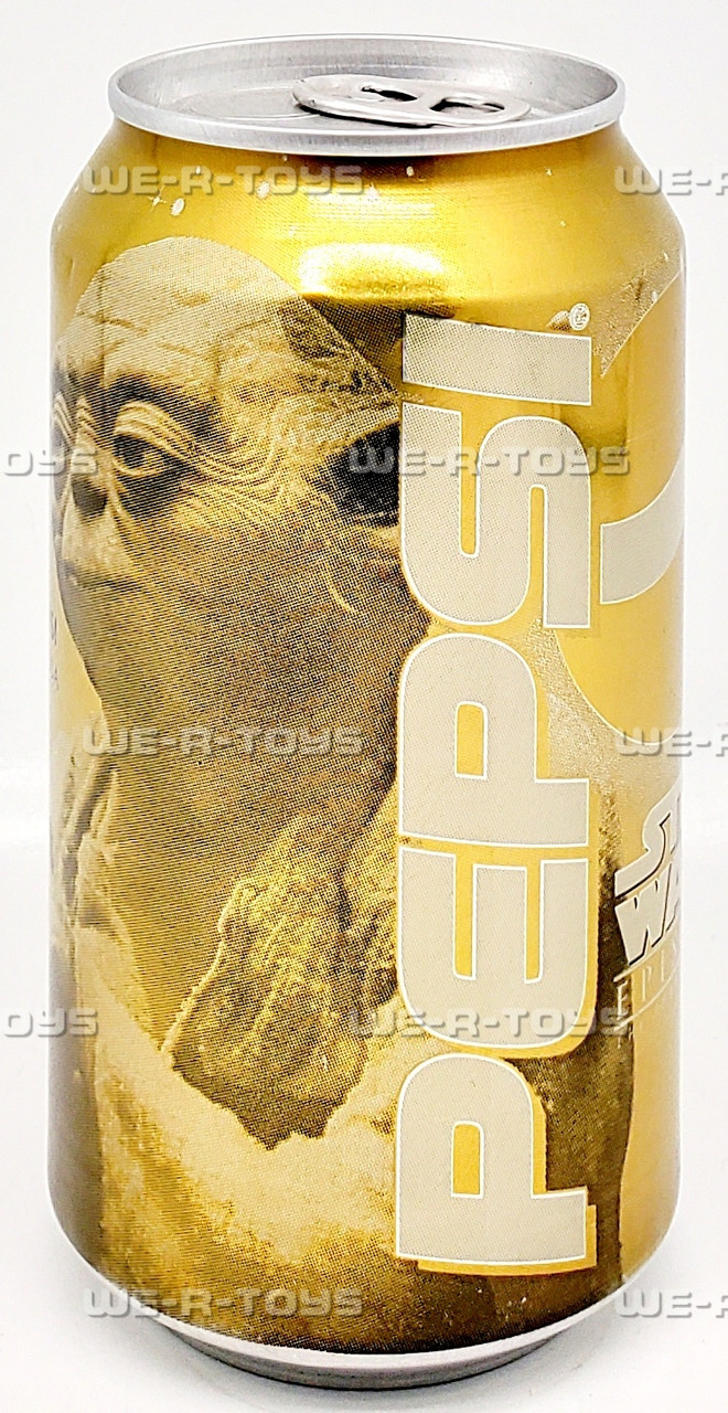 Star Wars Episode I The Phantom Menace Gold Yoda Pepsi Can 1999