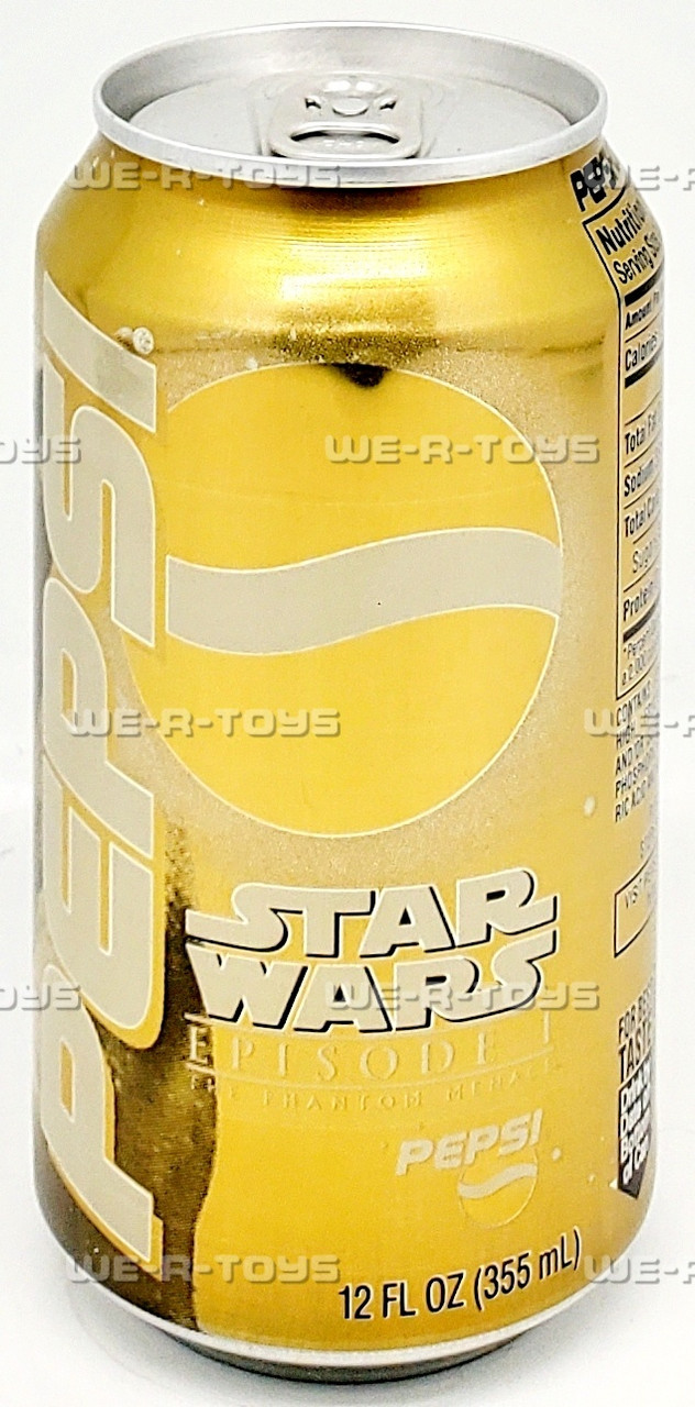 Star Wars Episode I The Phantom Menace Gold Yoda Pepsi Can 1999