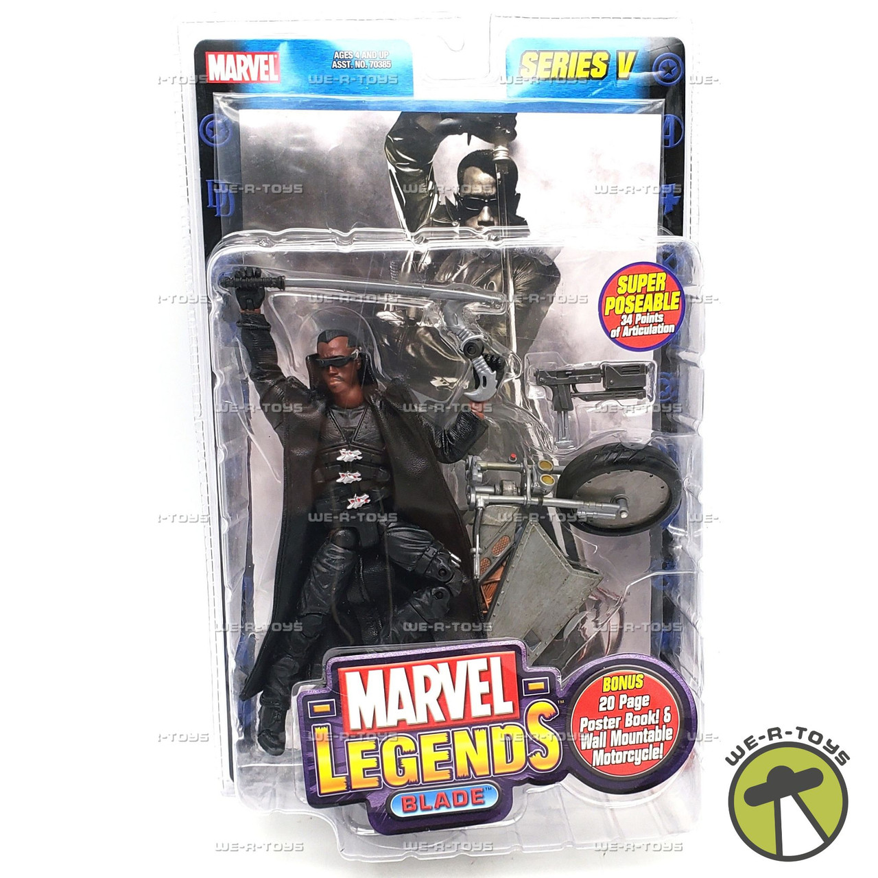 Marvel Legends Series 5 Blade Poseable Action Figure 2003 Toy Biz