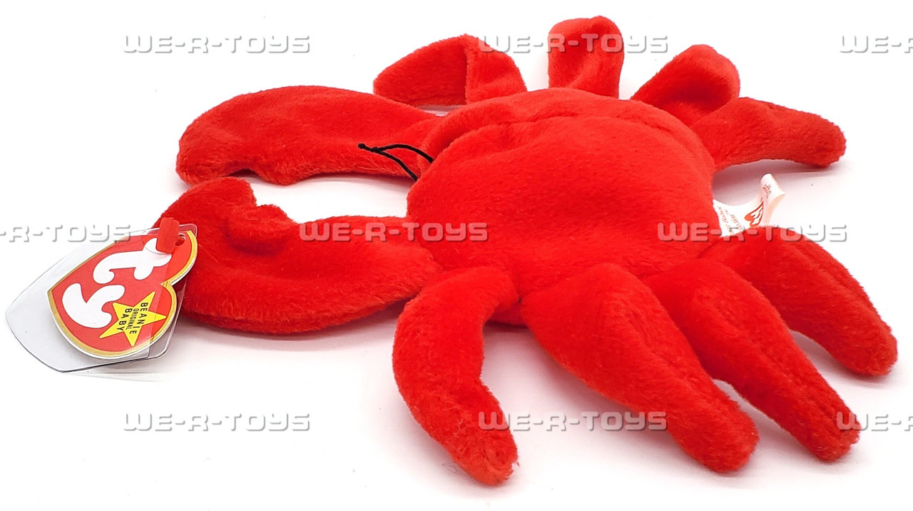 Ty Beanie Babies Digger the Red Crab Plush 1995 We-R-Toys
