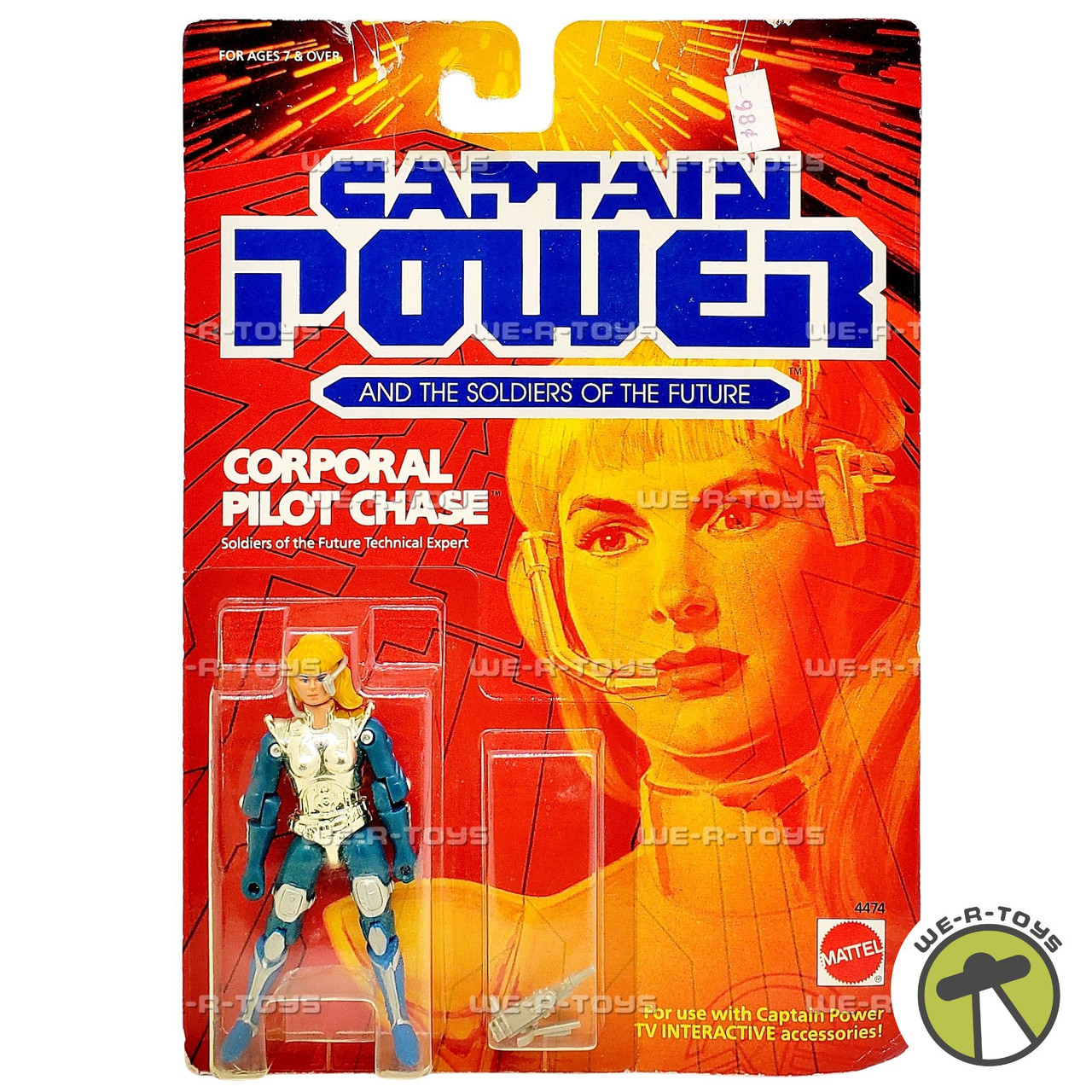 Captain Power Corporal Pilot Chase Action Figure 1987 Mattel 4474