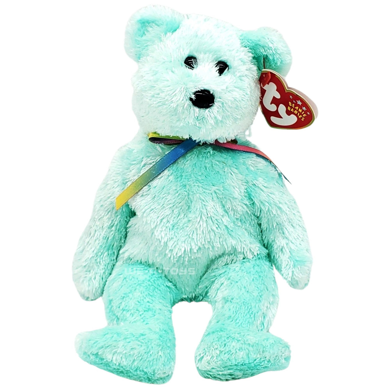 Ty Beanie Babies Sherbet the Bear Plush Seafoam 2002 - We-R-Toys