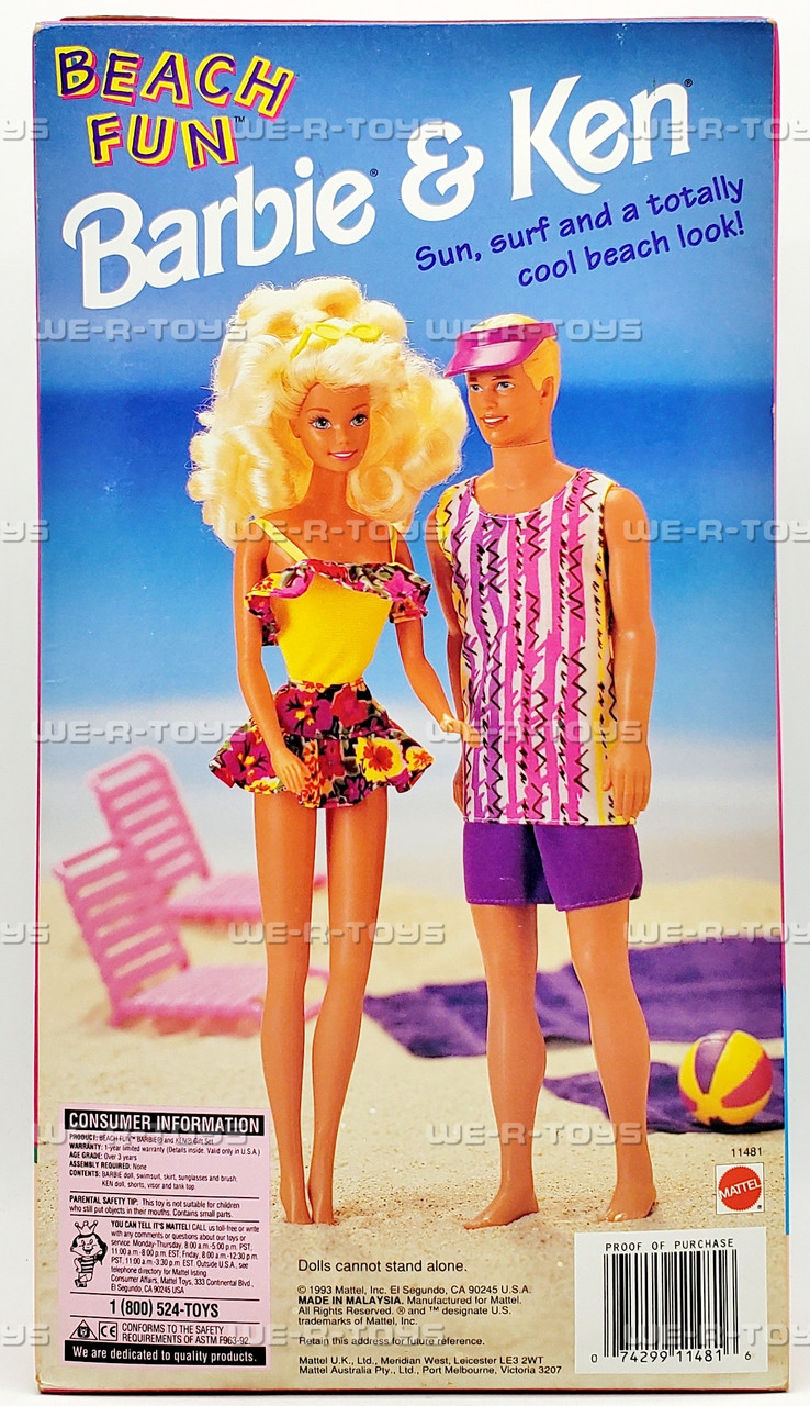Beach Fun Barbie and Ken Doll Giftset Special Edition 1993 Mattel