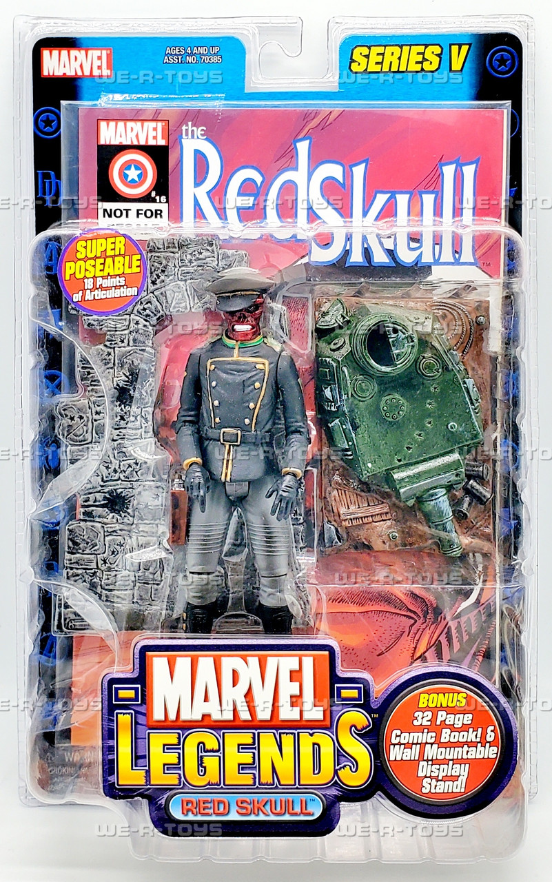 Marvel Legends Red Skull Figure with Comic Book 2003 Toy Biz 70392