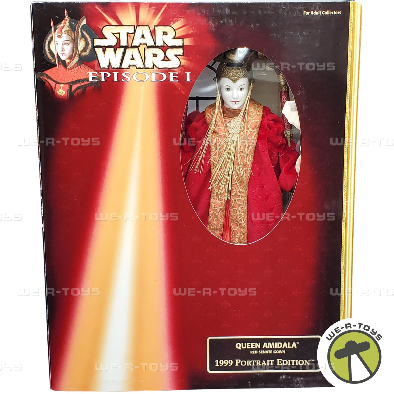 1999 Star Wars Episode I Queen Amidala Red Senate Gown Doll