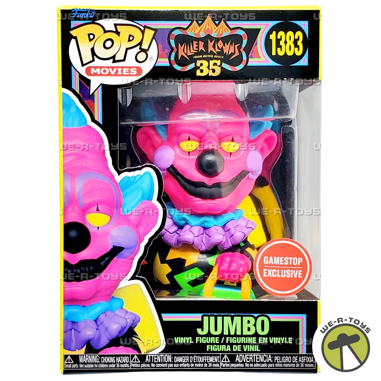 Funko POP Movies Killer Klowns from Outer Space Jumbo 1383 Blacklight  Figure