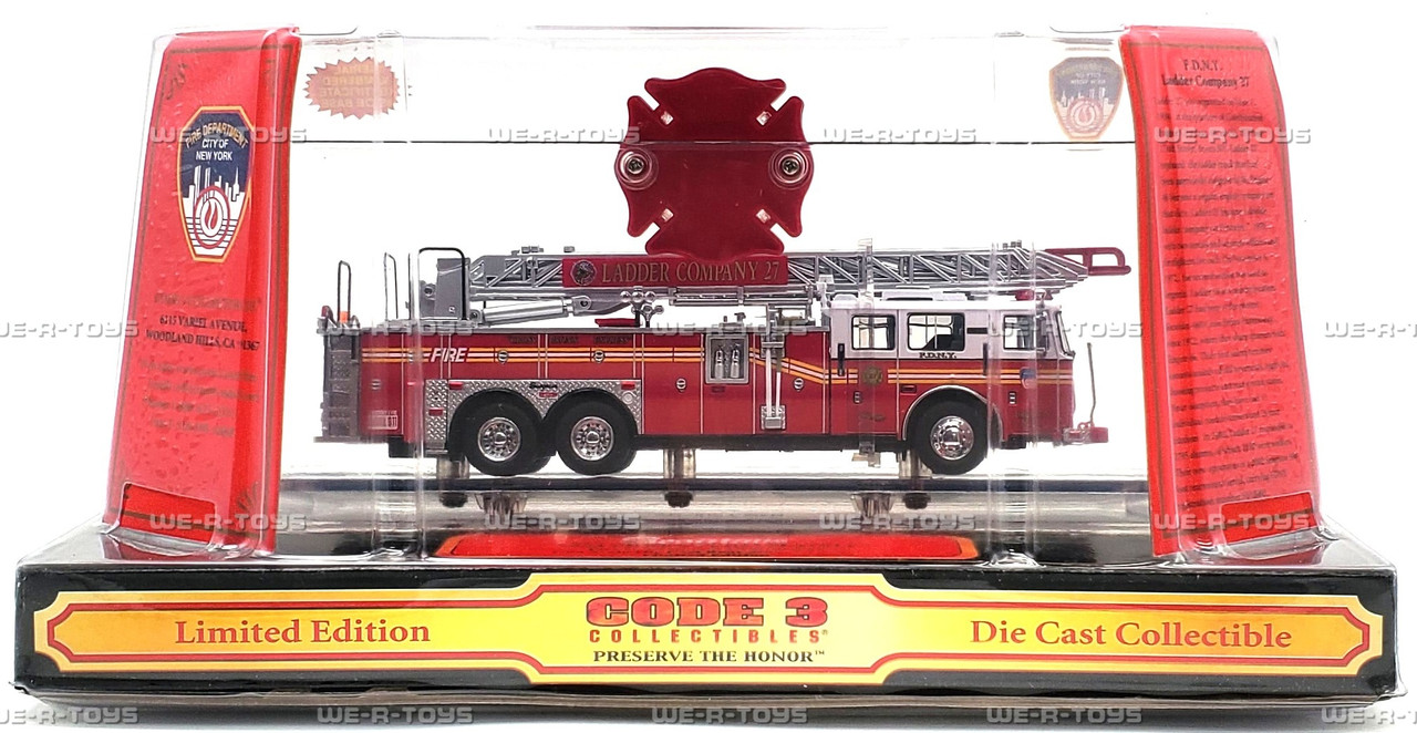 ykbd/190827/p120/Y/3★FMレコパル 不揃い40冊 西版・東版 1974～1979年 Code 3 FDNY Seagrave Rear Mount Ladder L-27 Truck 2003 Limited