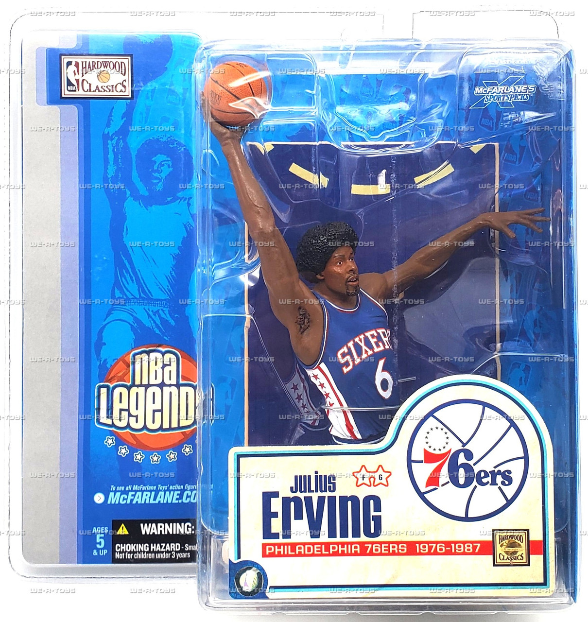 NBA Legends Julius Erving Philadelphia 76ers Action Figure 2005