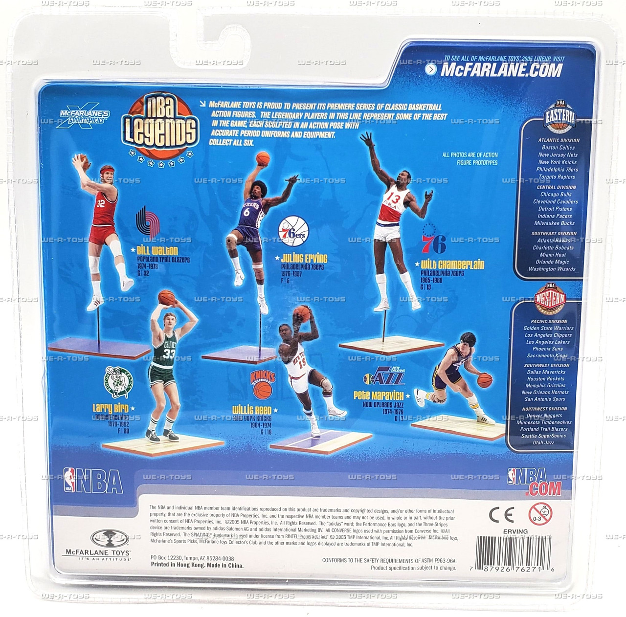 NBA Legends Julius Erving Philadelphia 76ers Action Figure 2005