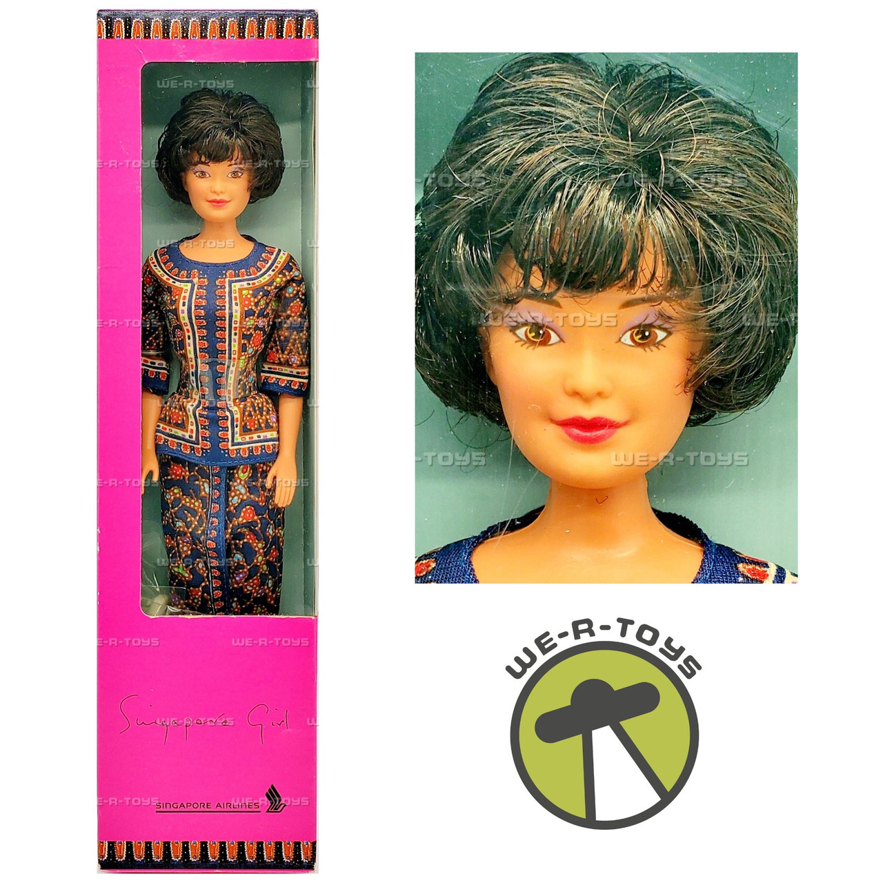 SINGAPORE GIRL フィギュア Singapore Girl Barbie Doll 1991 Mattel Singapore Airlines - We-R-Toys