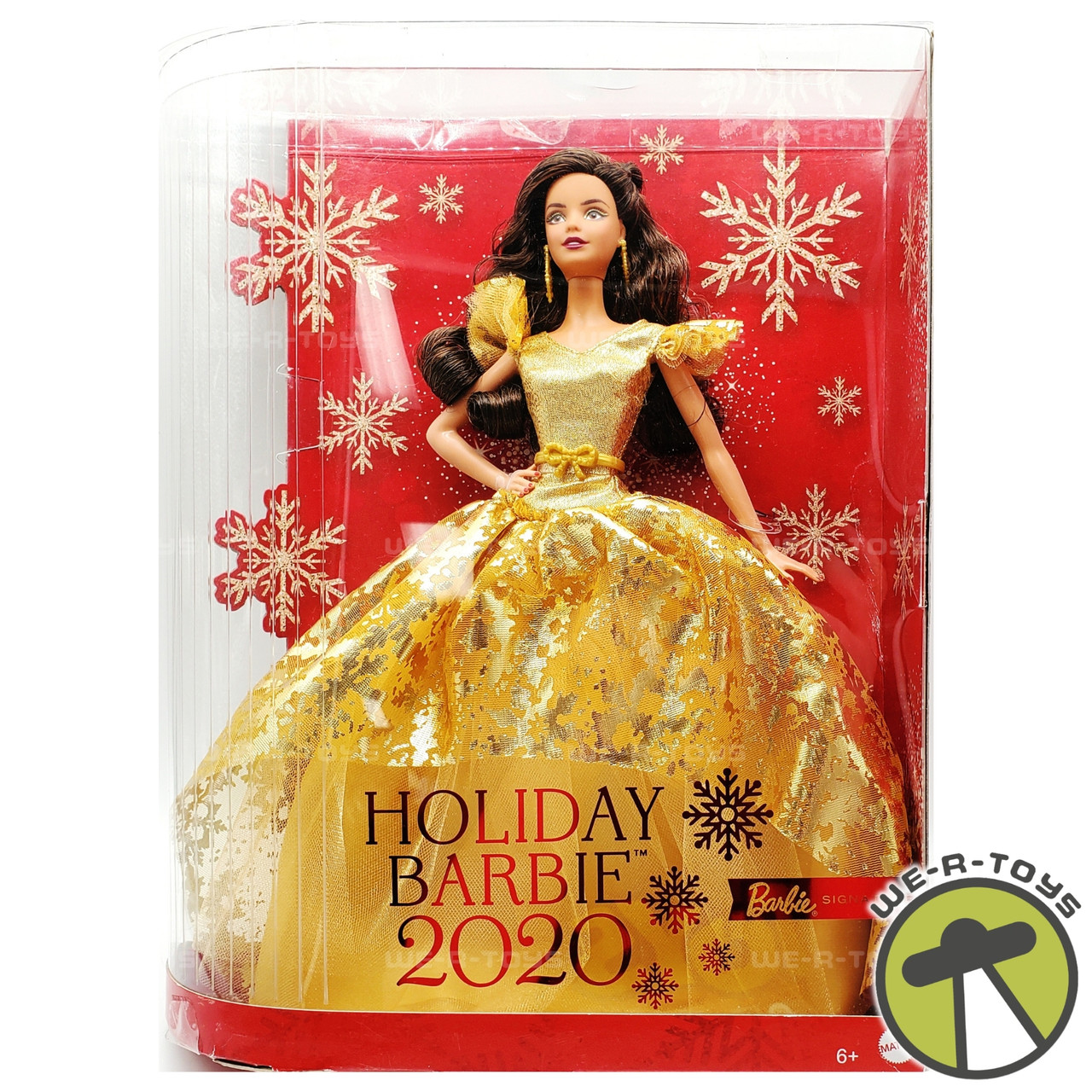 2020 Holiday Barbie Doll Brunette Signature Series Mattel GHT56