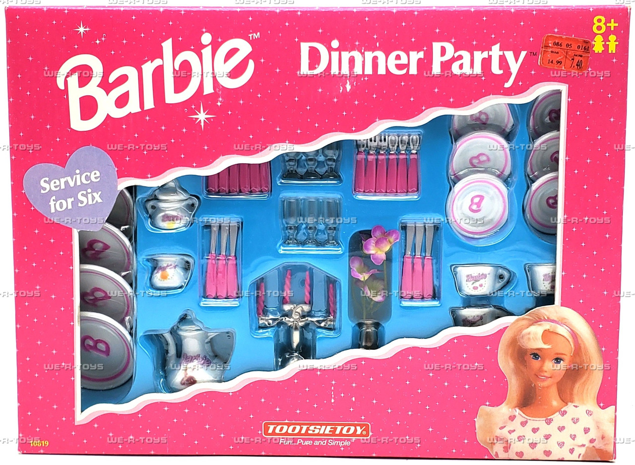 Barbie Dinner Party Service for Six Playset 1997 Tootsie Toy