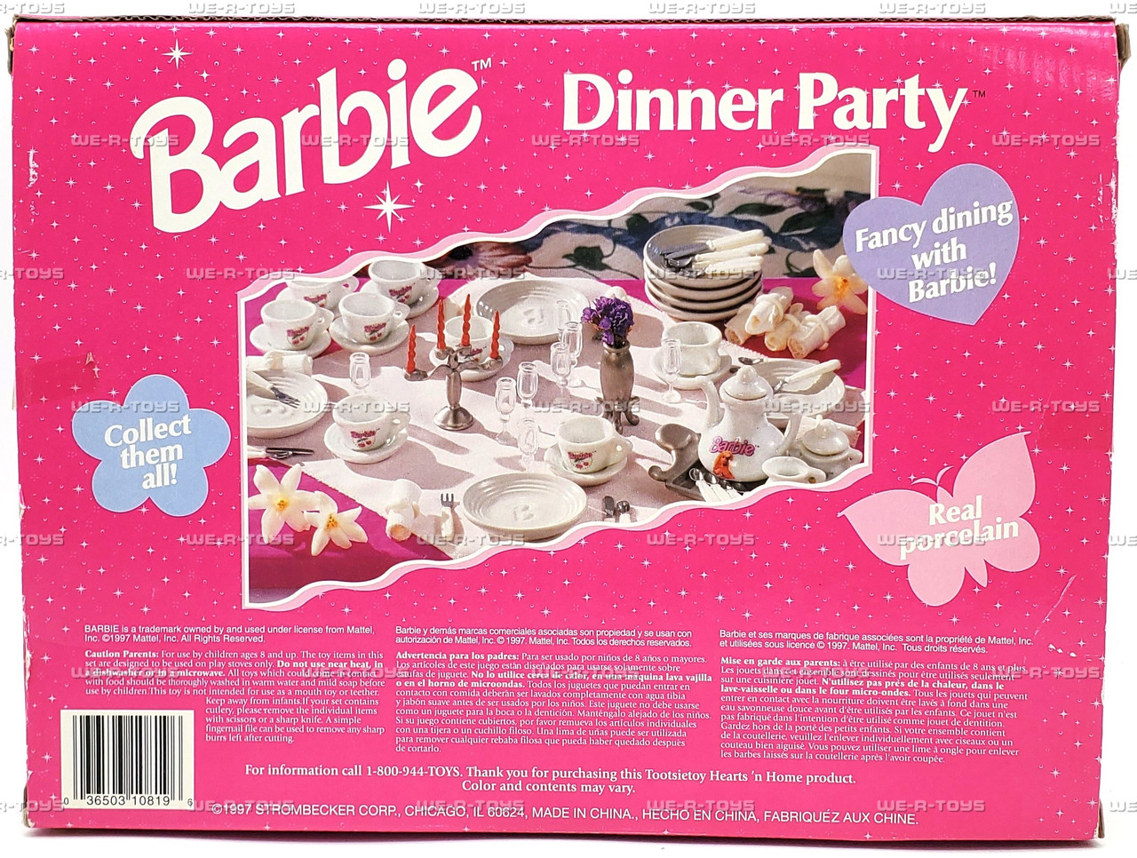 Barbie Dinner Party Service for Six Playset 1997 Tootsie Toy