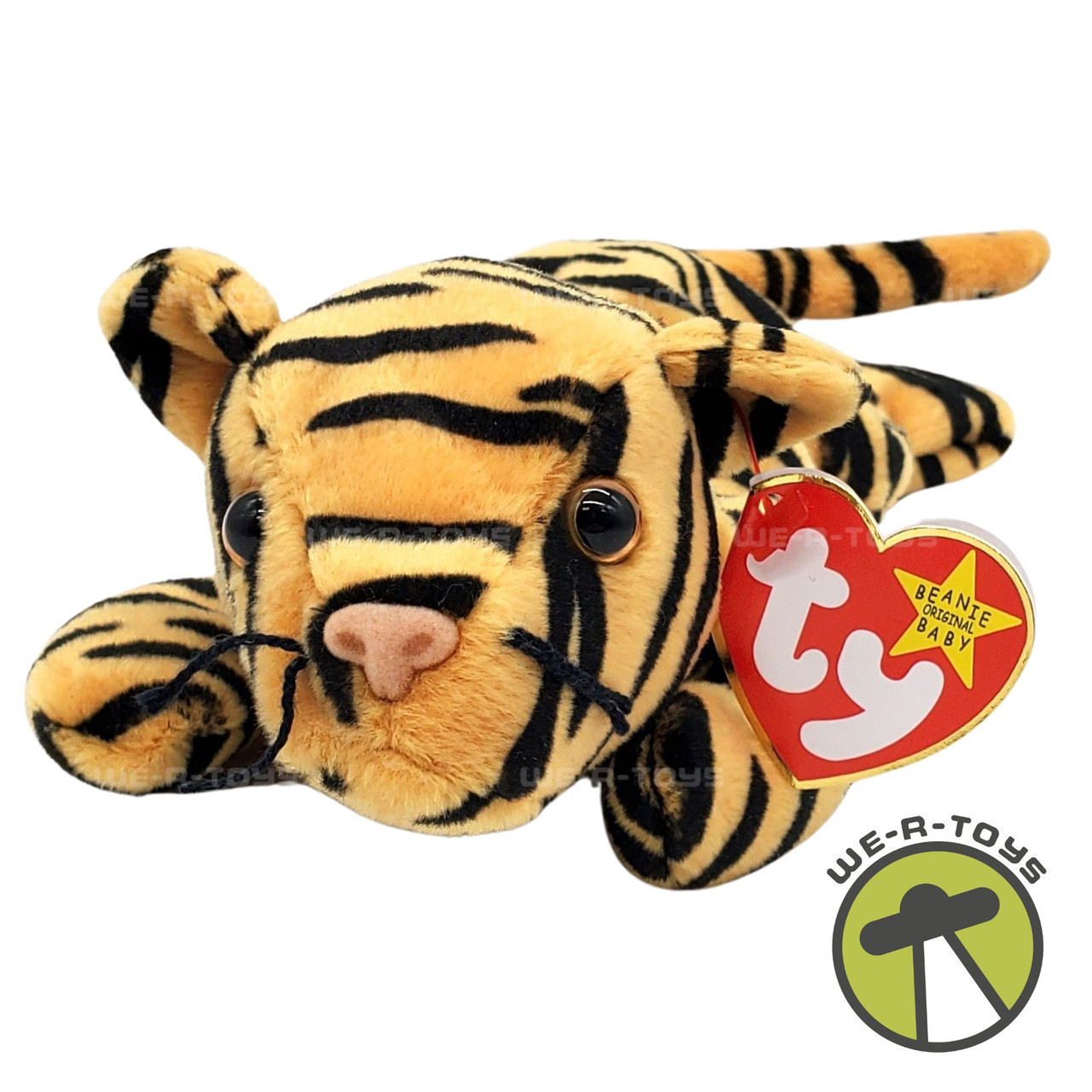 Ty Beanie Babies Stripes the Tiger Plush 1995 - We-R-Toys