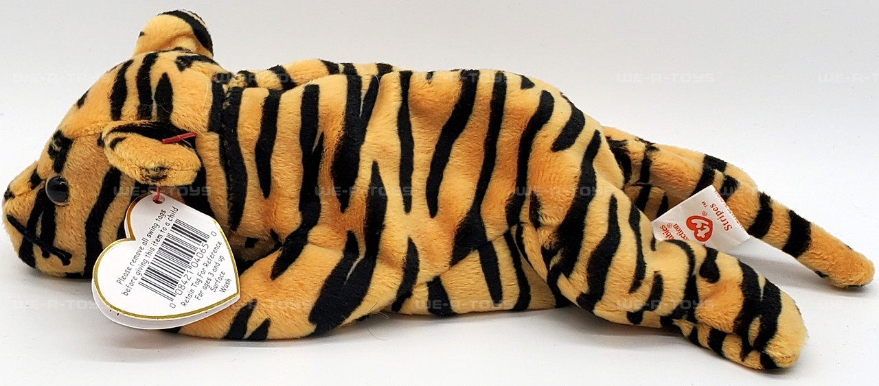 Ty Beanie Babies Stripes the Tiger Plush 1995 - We-R-Toys