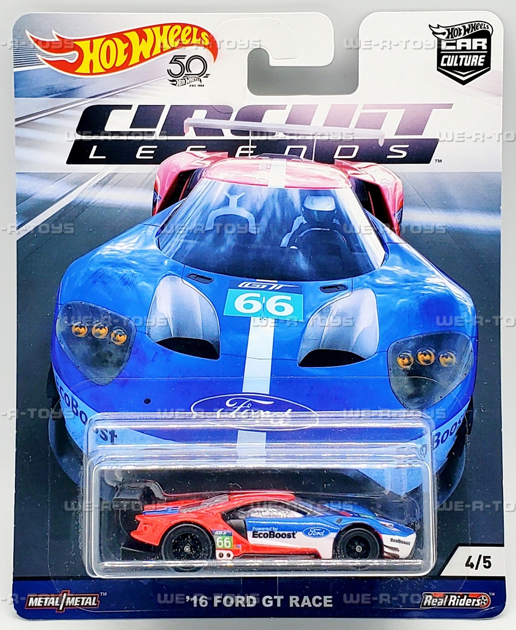 Hot Wheels Circuit Legends '16 Ford GT Race Vehicle 2018