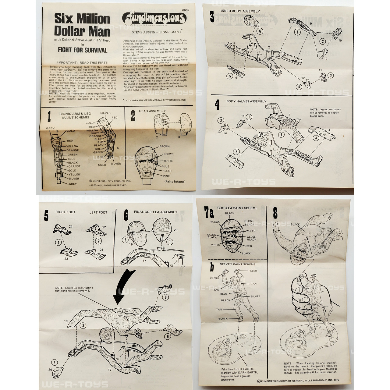 6 Million Dollar Man Fight For Survival & Bionic Bustout Model Kit