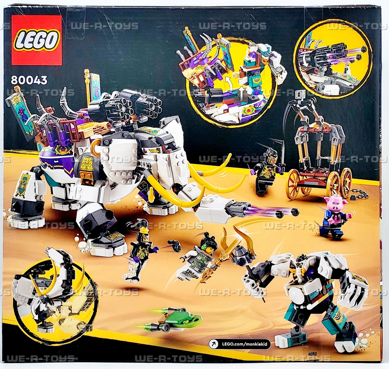 LEGO Monkie Kid Yellow Tusk Elephant 844 Piece Building Set 80043