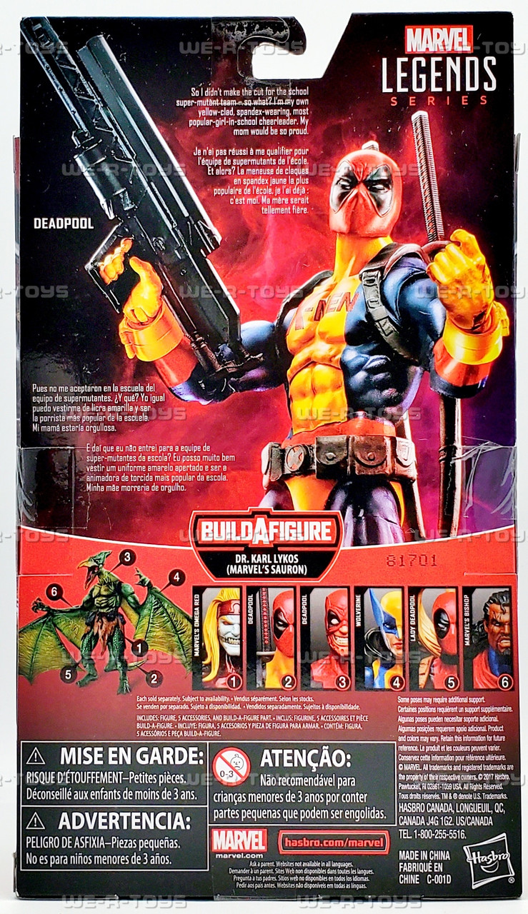 Marvel Legends Series Deadpool in X-Men Suit Action Figure 2017