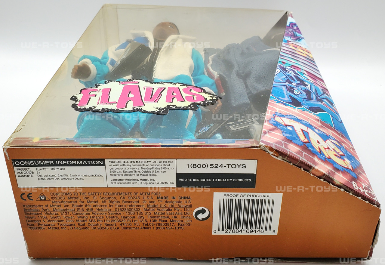 Flavas Tre Hip Hop Doll 2003 Mattel C1972 NEW - We-R-Toys