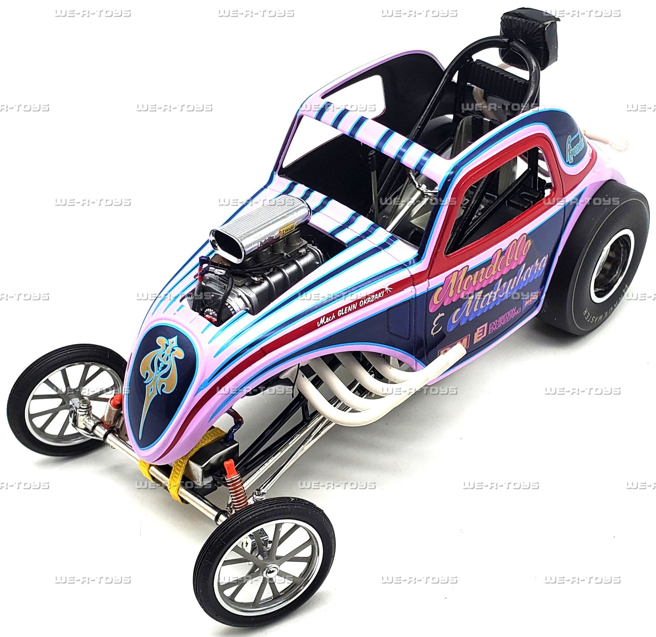 Mondello & Matsubara Striped Altered Dragster Vehicle 1:18 Scale