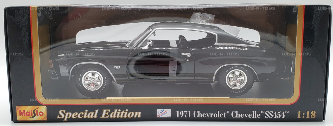 Maisto 1971 Chevrolet Chevelle SS454 Black Die Cast Vehicle 1:18