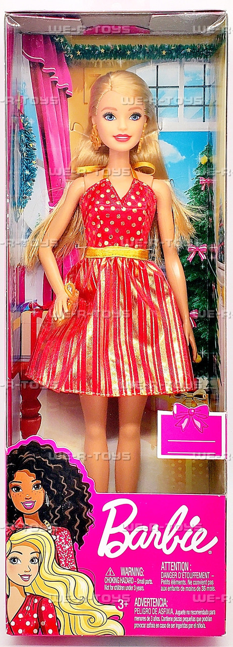 holiday barbie red and gold dress Barbie Signature Holiday Barbie 2025 Red Hair