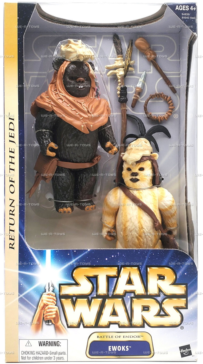 Star Wars ROTJ Battle of Endor Ewoks Action Figures 2003 Hasbro