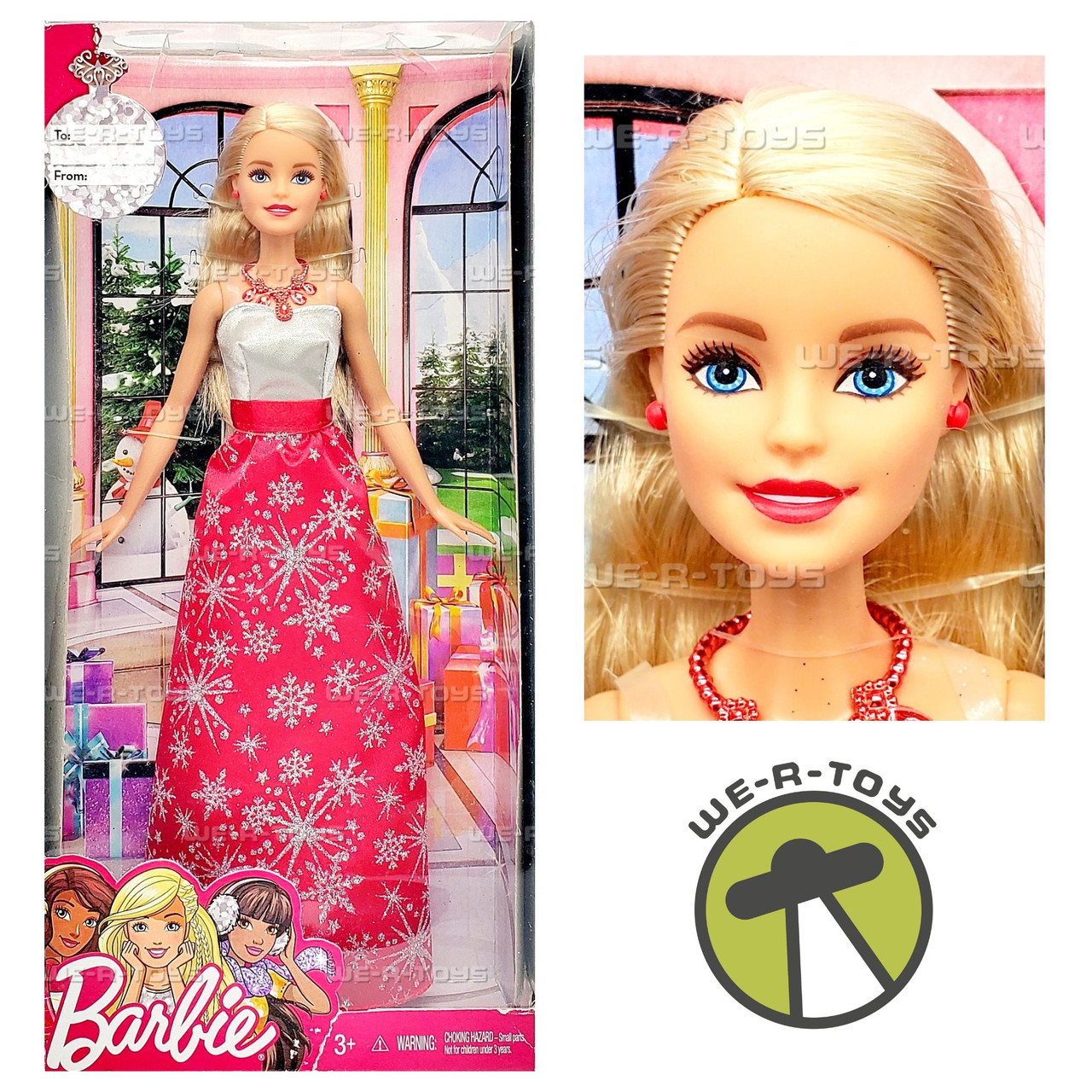 2016 holiday barbie red dress Barbie 2016 Holiday Doll - Red Gown