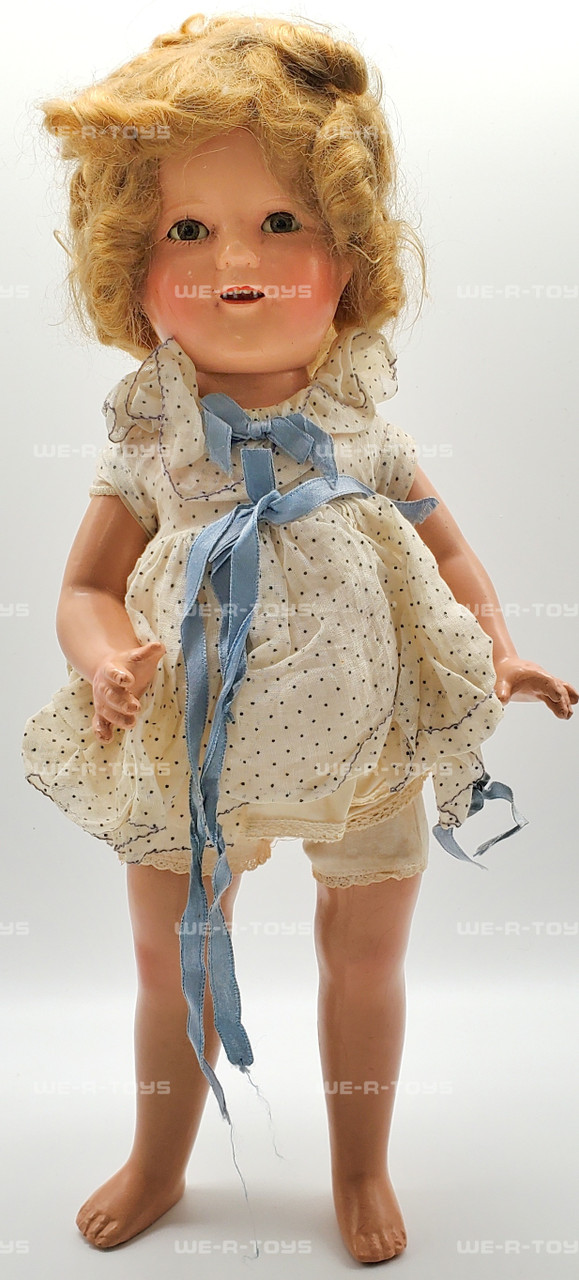 ビンテージ、シャーリー・テンプル人形 ポルカドットのドレス IDEAL s-l400.jpg