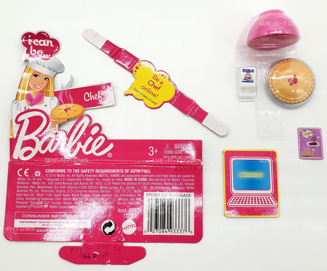 I Can Be Anything Chef Barbie Doll African American 2010 Mattel