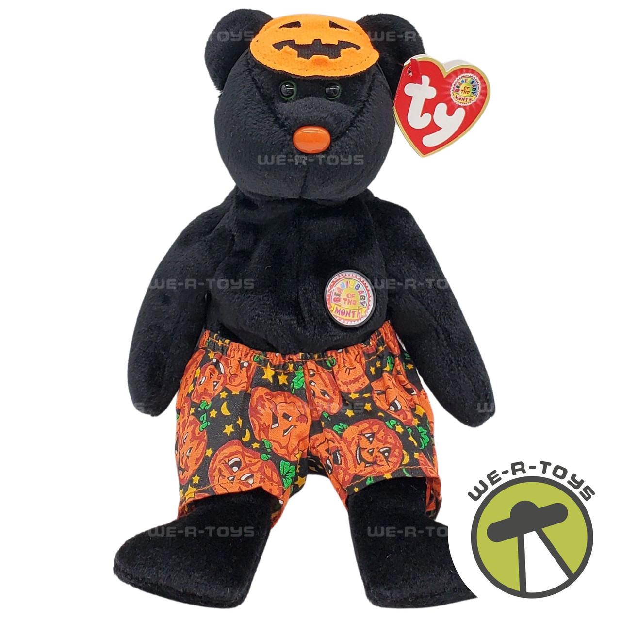 Ty Beanie Babies Scares the Bear Halloween Plush BBOM 2006 - We-R-Toys