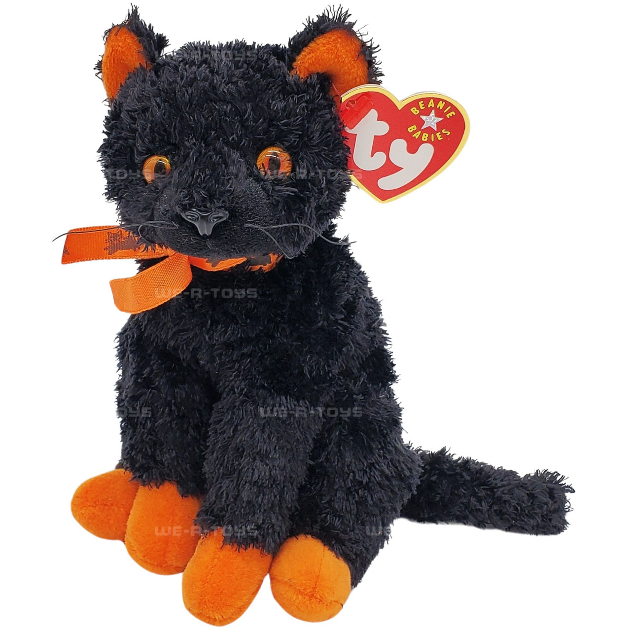 Ty Beanie Babies Fraidy the Cat Halloween Plush 2001 - We-R-Toys