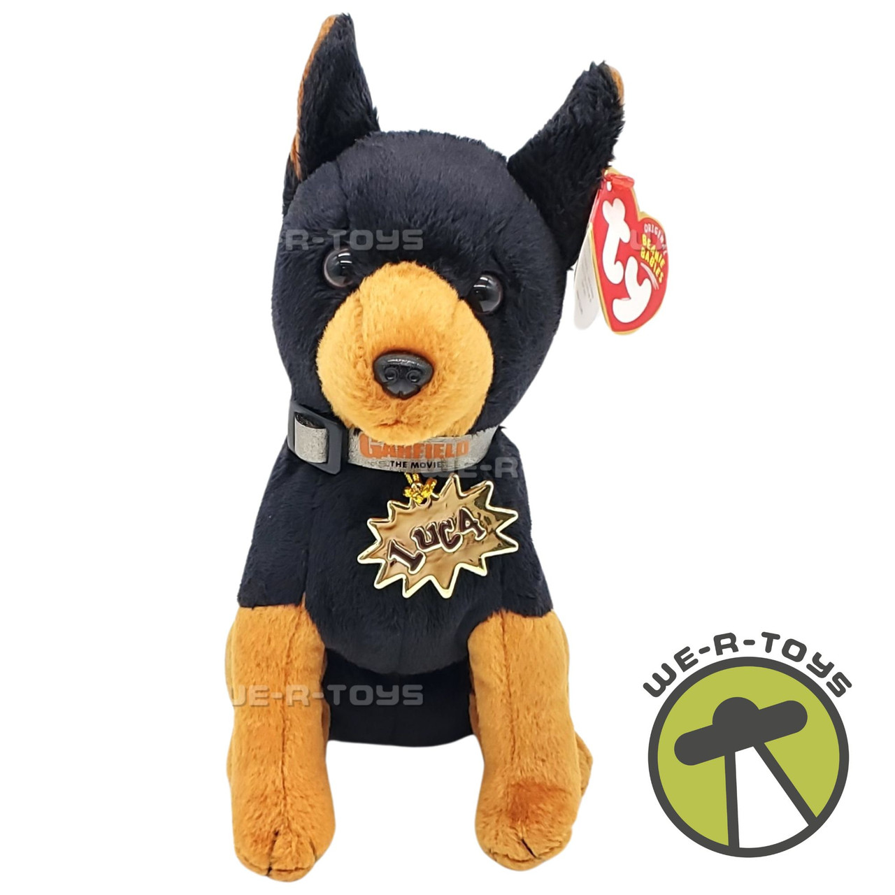 Ty Beanie Babies Luca the Doberman Dog Garfield Movie Plush 2004