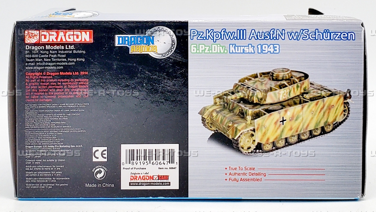 Dragon Armor Pz.Kpfw.III Ausf.N with Schurzen 6.Pz.Div Kursk 1943