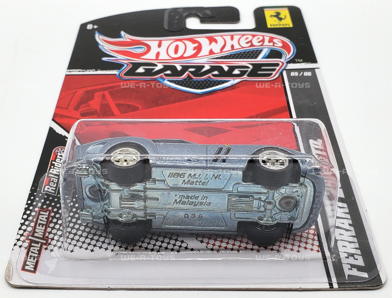 Hot Wheels Garage Blue Ferrari 250 GTO Vehicle Mattel V6190 NEW