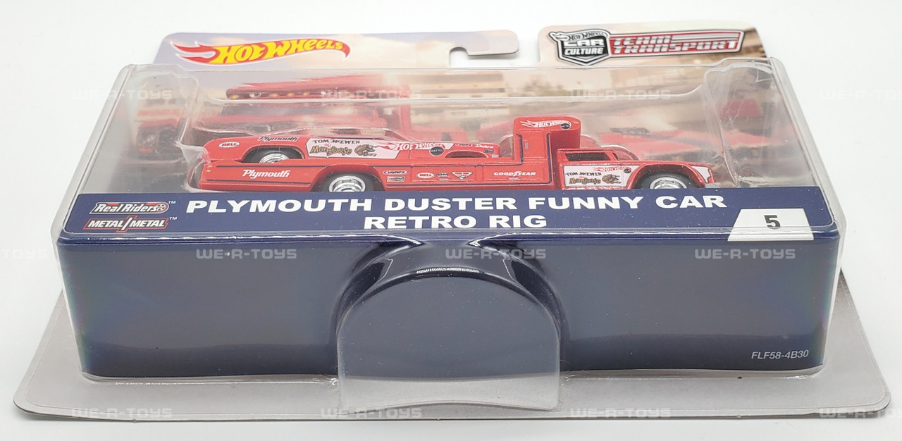 Hot Wheels Car Culture Team Transport Plymouth Duster Funny Car
