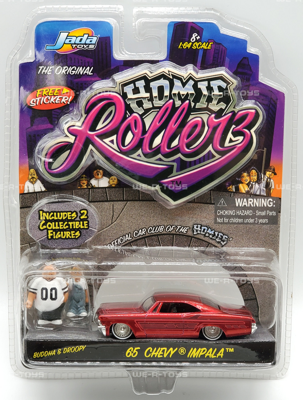 homie rollerz 64,chevy impala 1/24 廃盤　レア Jada Toys 1:64 Scale Homie Rollerz Car - '65 Chevy Impala