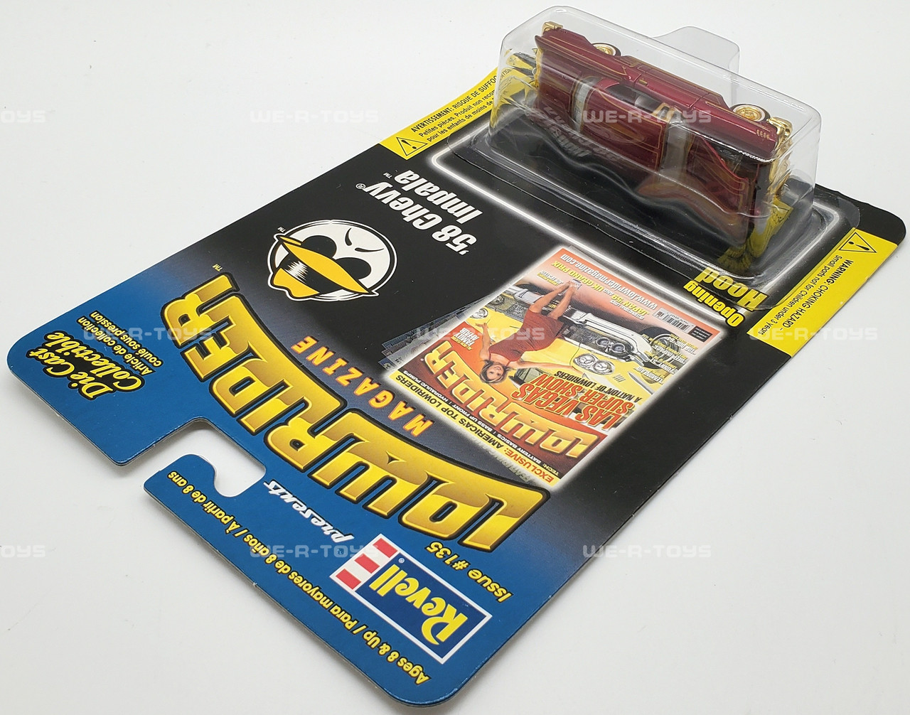 Revell Lowrider Magazine Issue 135 Red '58 Chevy Impala Die-Cast