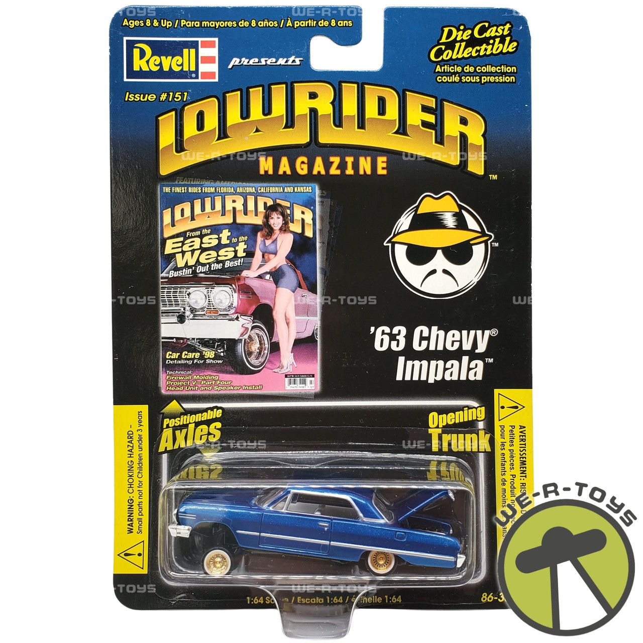 Revell Lowrider Magazine Issue 151 Blue '63 Chevy Impala Die-Cast