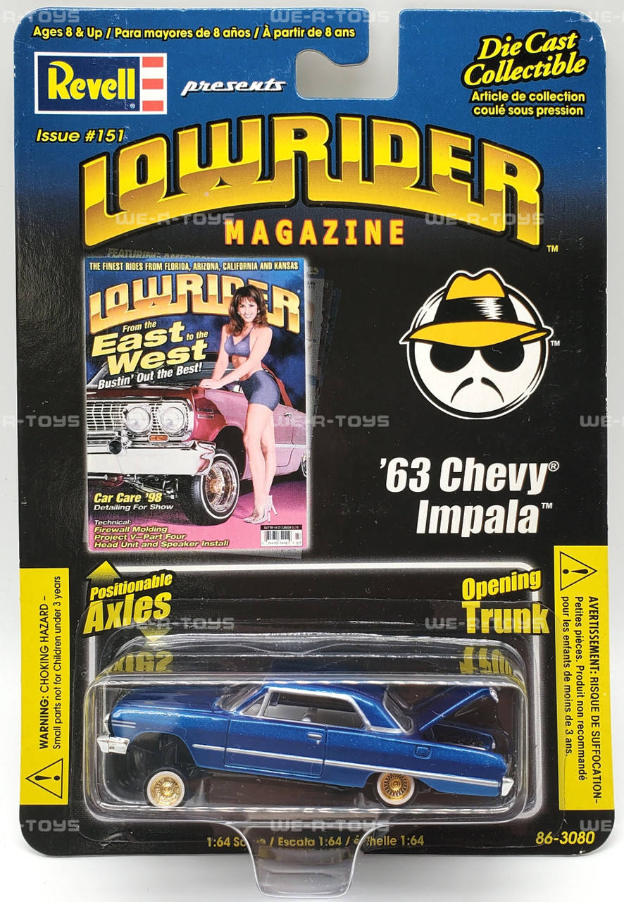 Revell Lowrider Magazine Issue 151 Blue '63 Chevy Impala Die-Cast