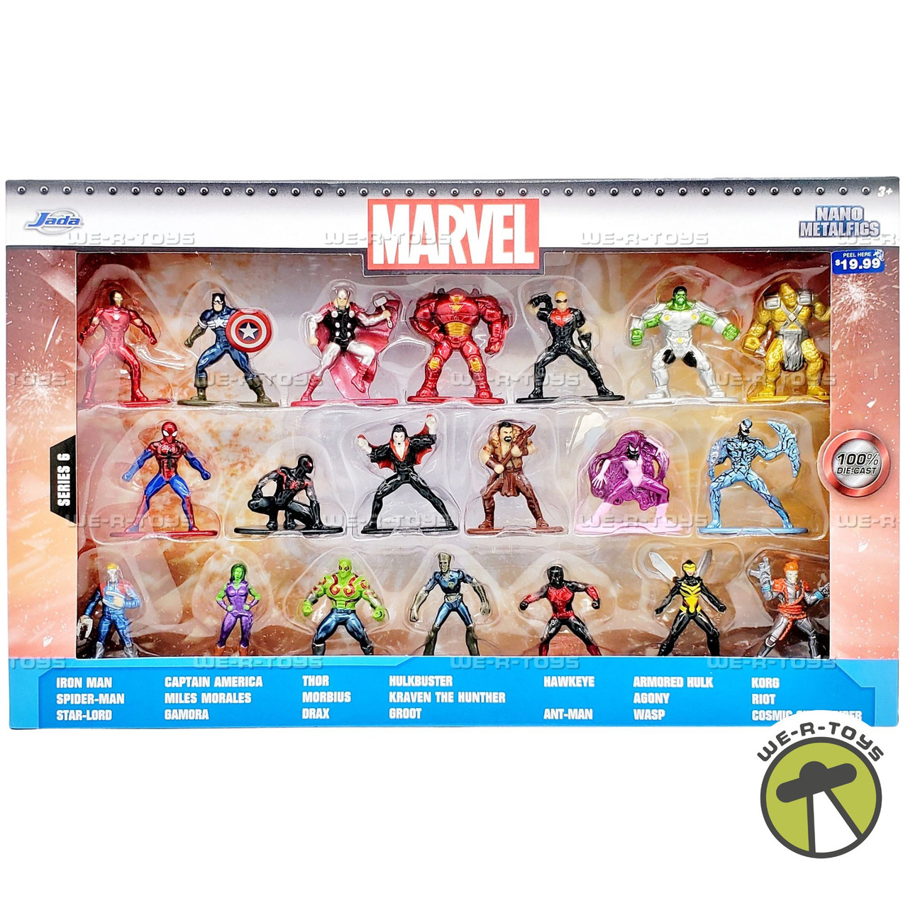 Marvel Nano Metalfigs 20 Pack Die Cast Figures Series 6 Jada Toys